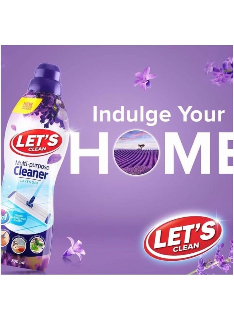 LET'S CLEAN Multi-Purpose Cleaner Lavender 800ml - Image 3