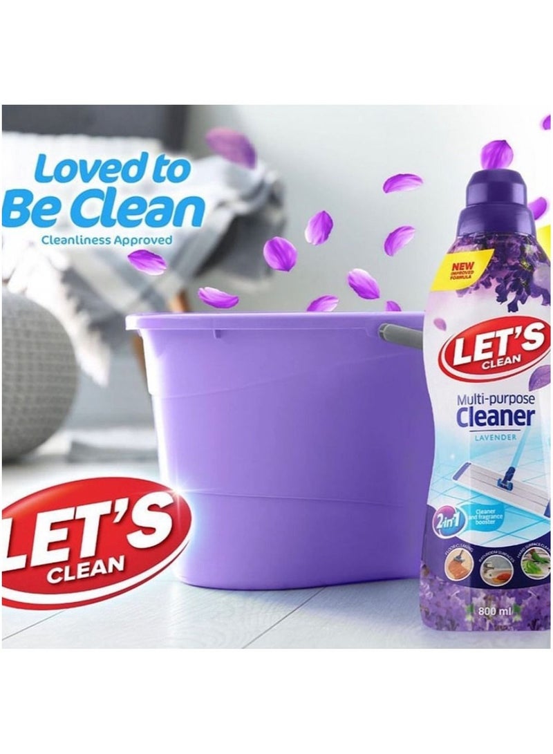 LET'S CLEAN Multi-Purpose Cleaner Lavender 800ml - Image 2