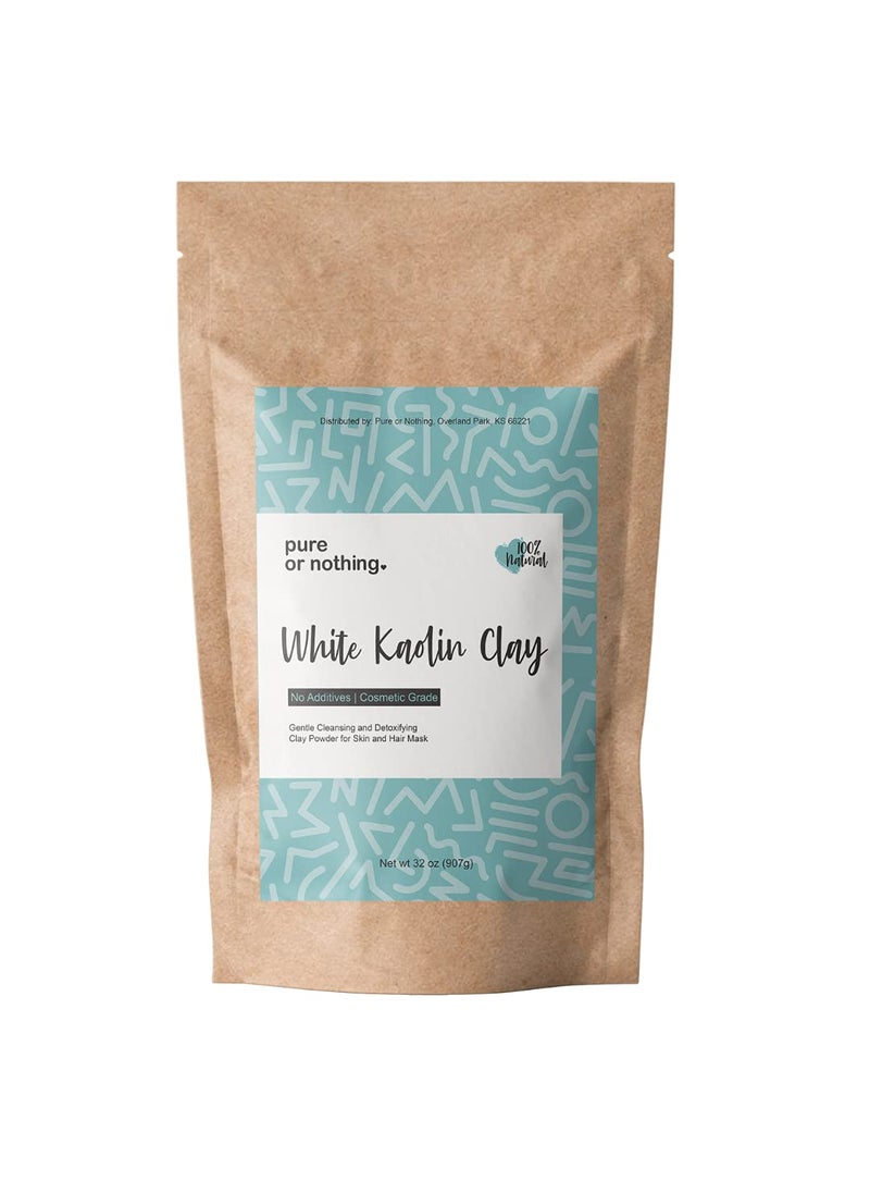 Pure or Nothing - Premium Kaolin White Clay Powder 2 lb  100 Pure  Natural Cosmetic Grade  Luxury Skincare for Face Masks Soap Making Bath Bombs  More  Gentle SulfateFree  USA Sourced  Packed - Image 1