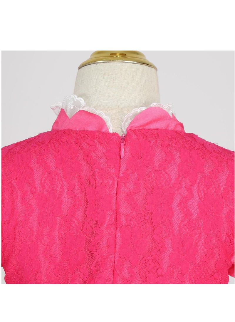 Y&D Princess Party Costume Dress With Crown Accessory Set  - Image 5