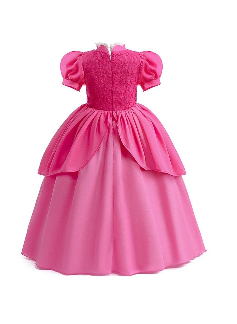 Y&D Princess Party Costume Dress With Crown Accessory Set  - Image 4