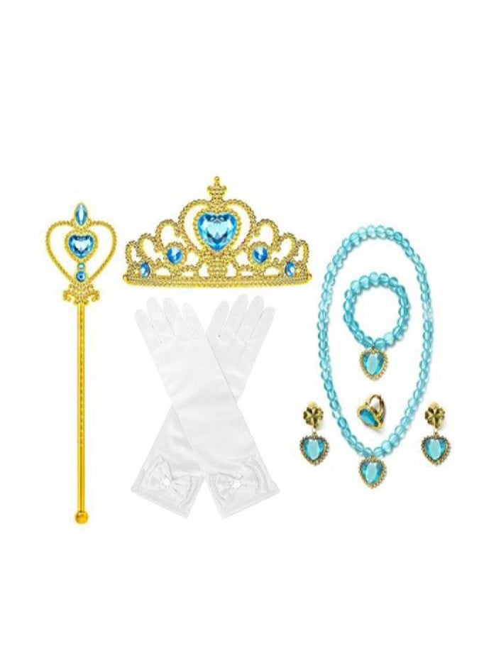 Y&D Princess Party Costume Dress With Crown Accessory Set  - Image 2