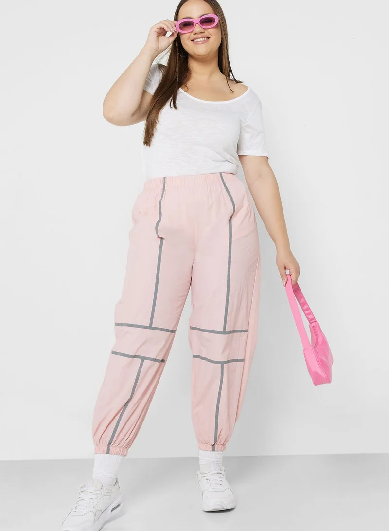 Ginger Plus Contrast Detail Joggers