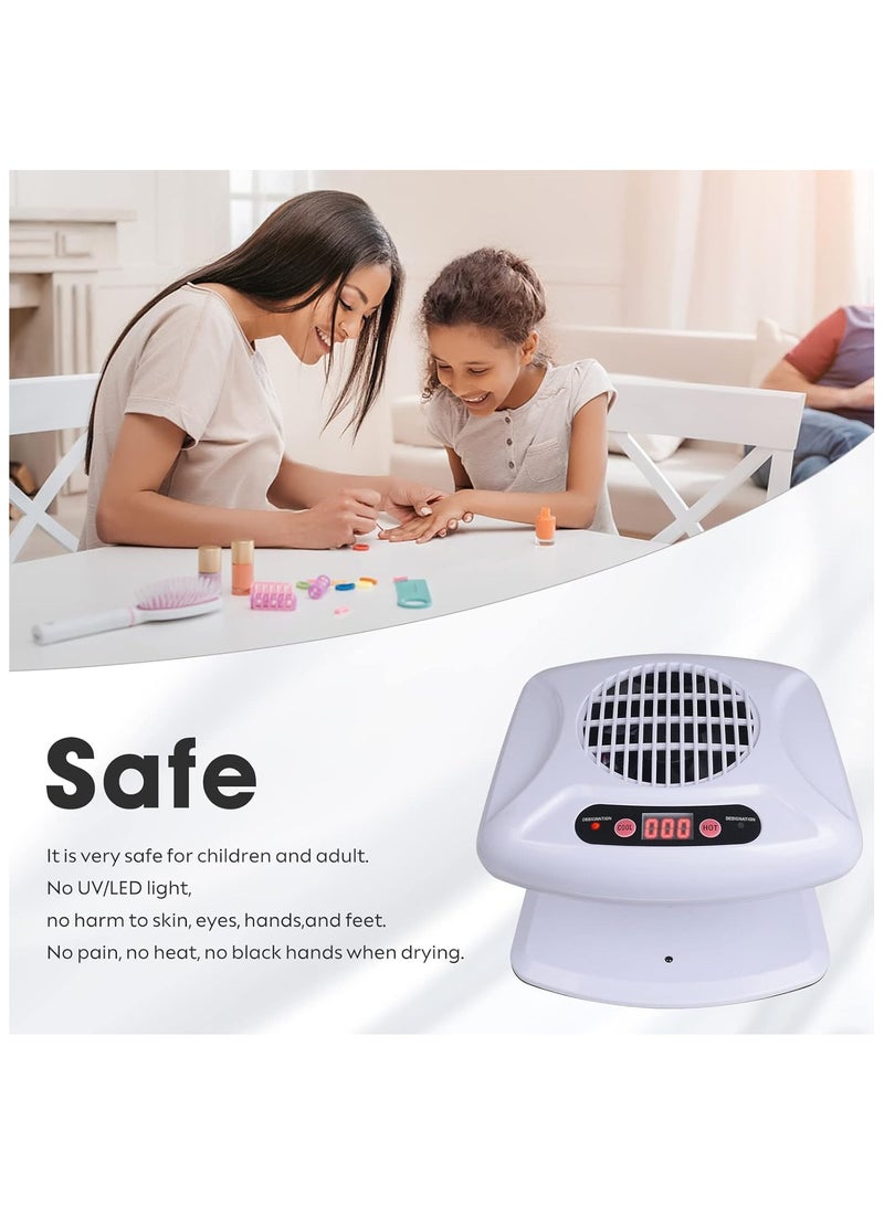 300W Single Fan Warmer Nail Dryer For Regular Nail Polish Hot And Cold Air Nail Dryer Fan Manicure Tools White - Image 2
