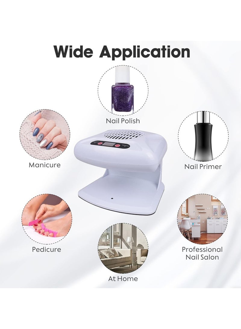 300W Single Fan Warmer Nail Dryer For Regular Nail Polish Hot And Cold Air Nail Dryer Fan Manicure Tools White - Image 5