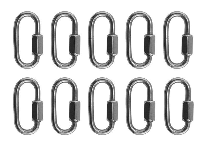 US Stainless 10 Pieces Stainless Steel 316 Quick Link 4mm (5/32") Marine Grade - Image 1