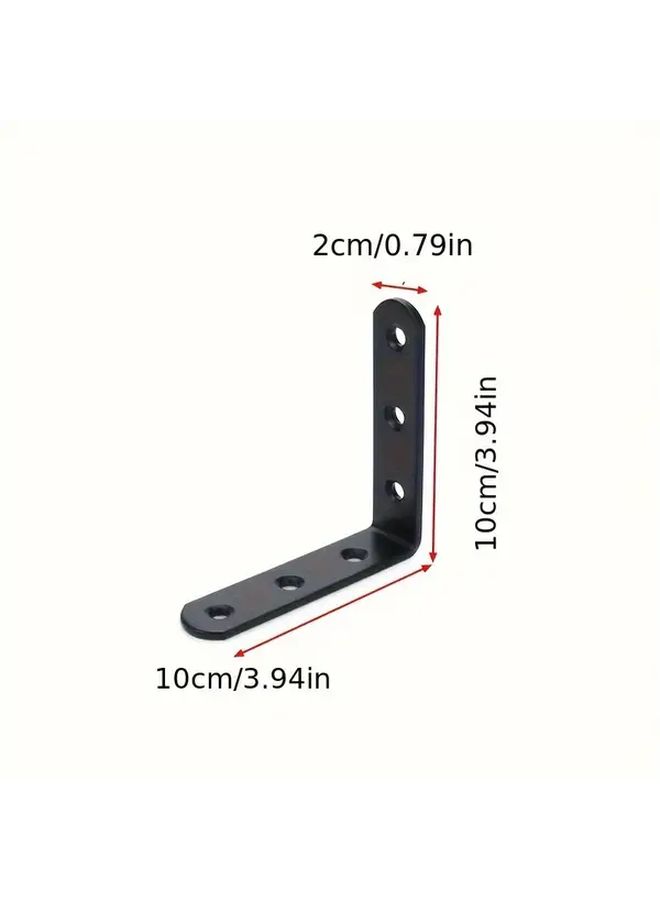 4pcs Heavy Duty Stainless Steel Corner Braces Right Angle Bracket with Pre Drilled Holes for Furniture Shelves Chairs Tables Dressers Easy Installation Enhanced Stability - Image 2