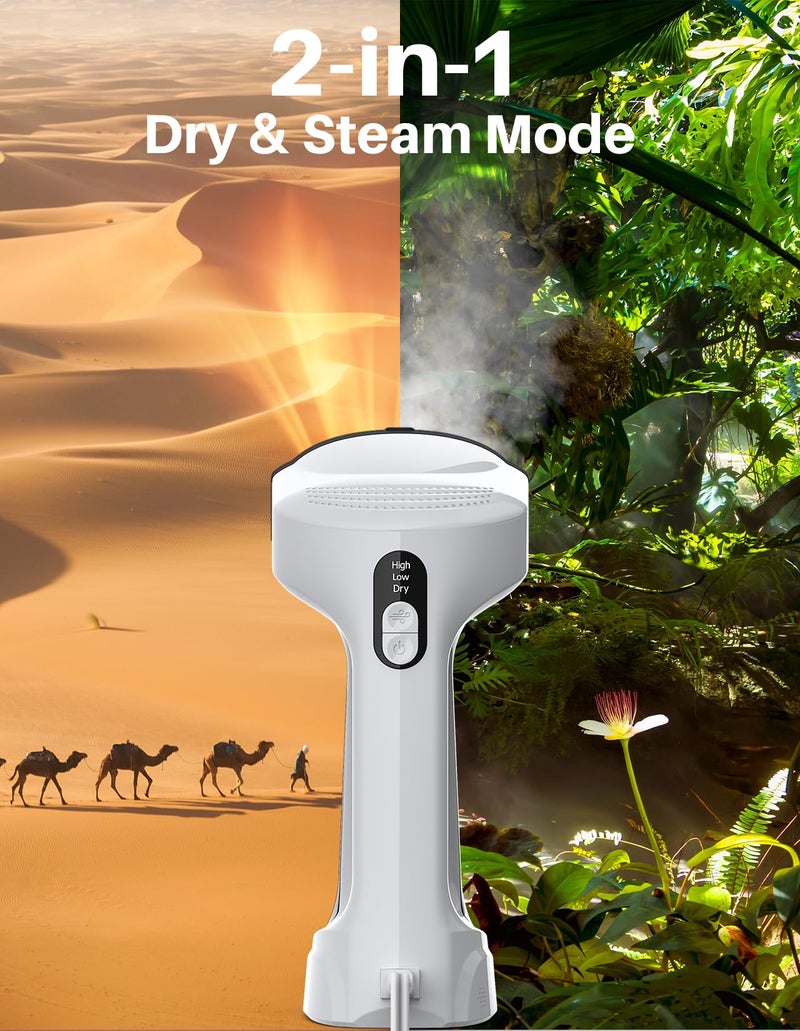 Sweepulire Vacuum Steamer for Clothes, 3500Pa Suction Handheld Clothes Steamer, 3 Modes, LED Display, Portable Travel Steamers for Clothes, Steaming & Ironing 2 In 1 (for 110-120V) - Image 3