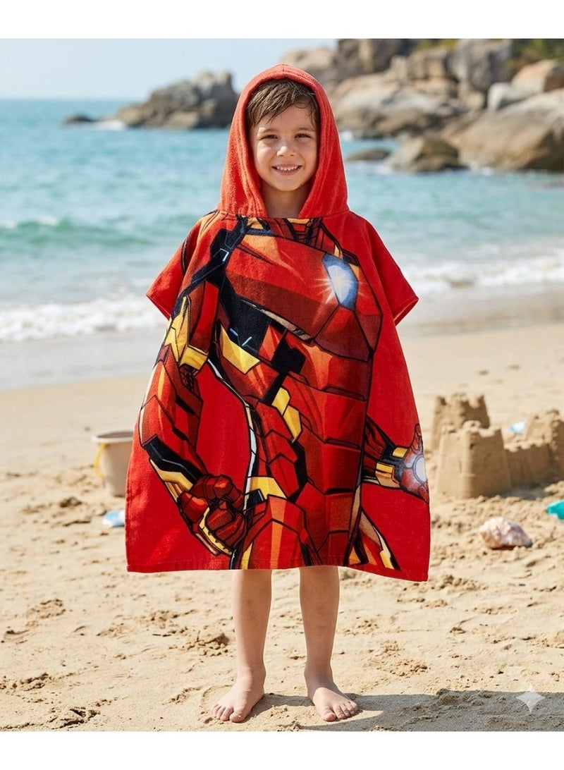 Iron Man kids poncho towel iron man for boys - Image 1