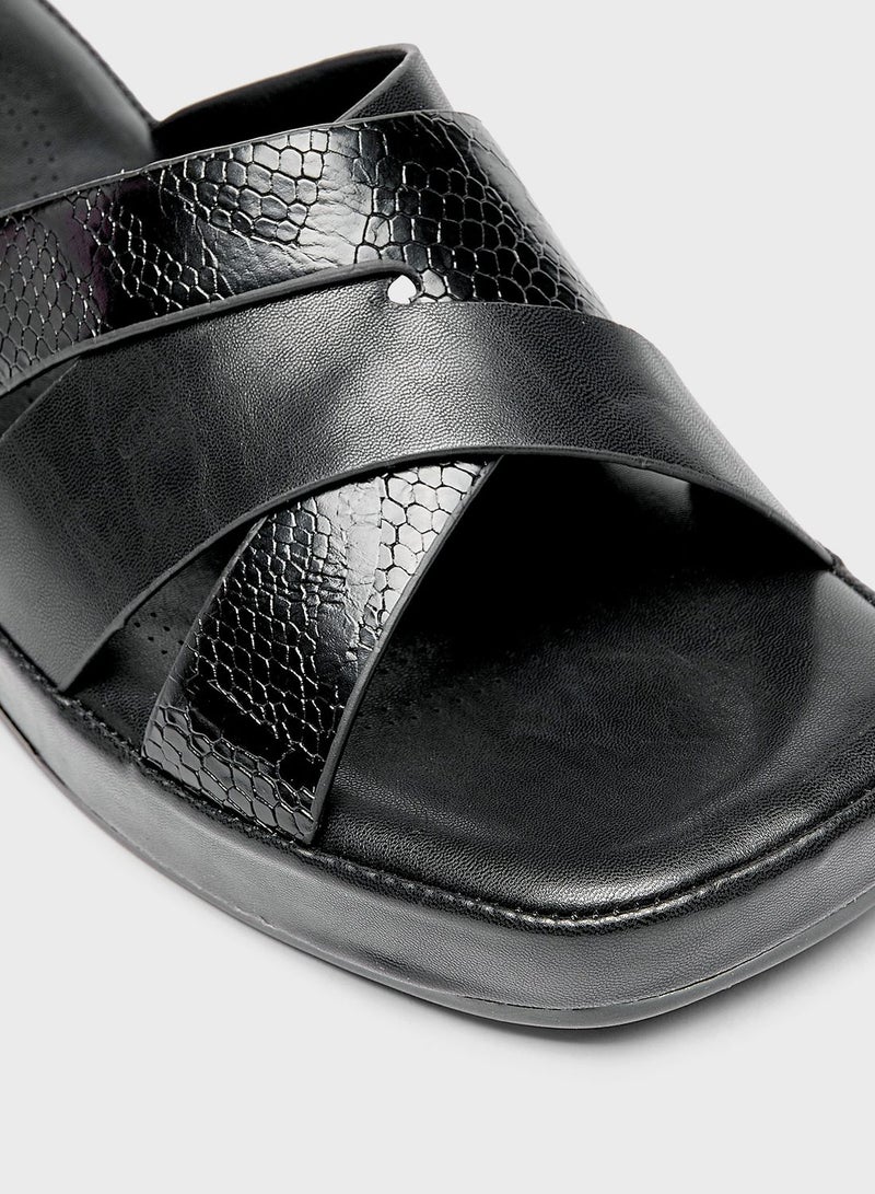 Multi Strap Wedge Sandals