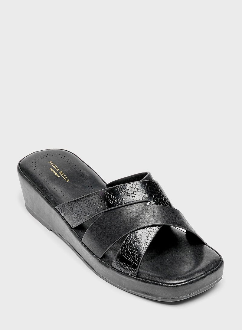 Multi Strap Wedge Sandals
