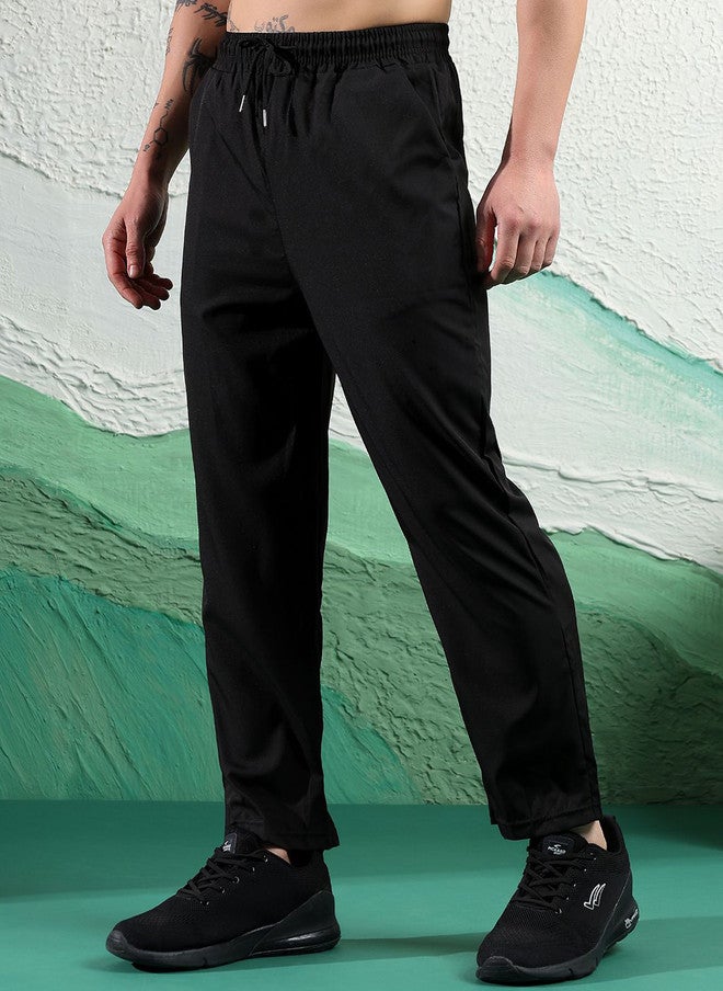 POPCULTR Black Wide Leg Trousers for Men - Image 3