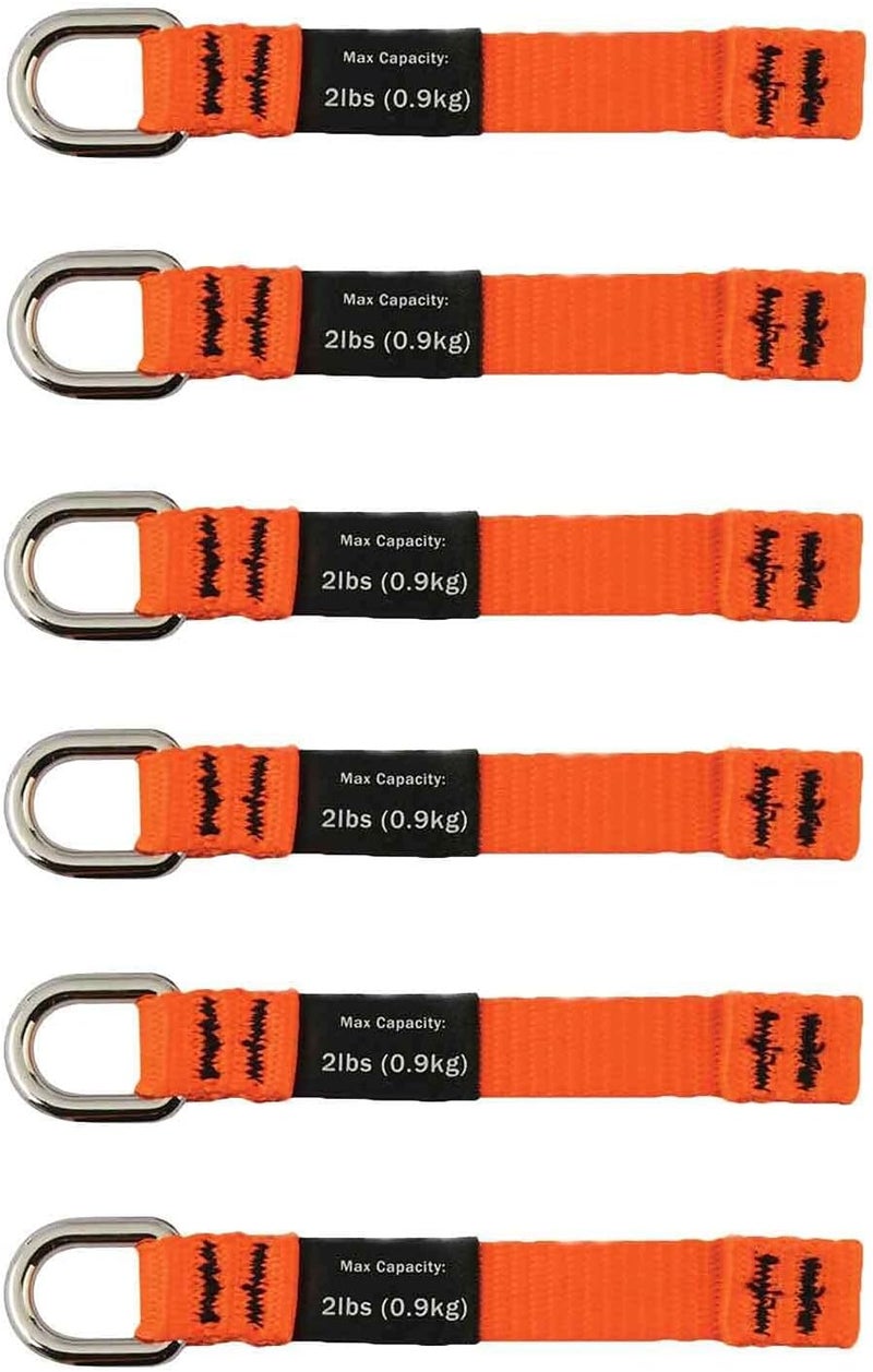 Ergodyne Squids 3700 Web Tool Tail Attachments 6Pack 2 Pounds Medium Length45Orange - Image 1
