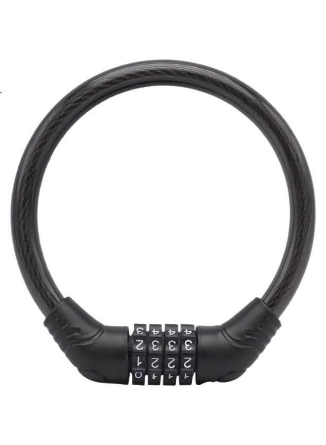 HOTUN Mountain Bike Lock, Anti-Theft Portable Electric Bicycle Combination Lock, Helmet-Shaped Lock, Chain Lock Hd7204 - Image 3