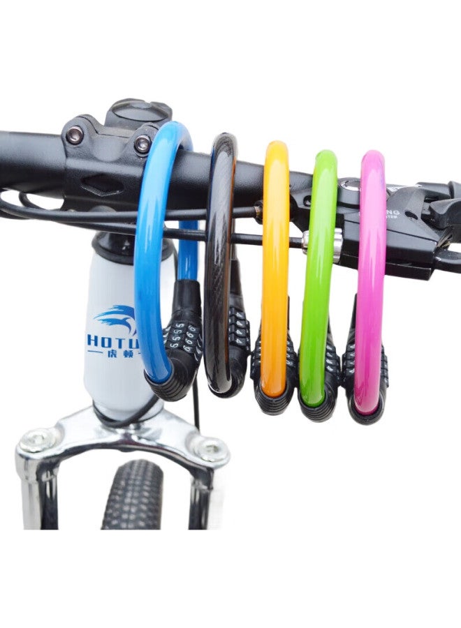 HOTUN Mountain Bike Lock, Anti-Theft Portable Electric Bicycle Combination Lock, Helmet-Shaped Lock, Chain Lock Hd7204 - Image 2