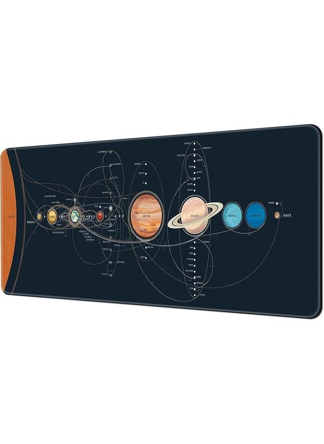 Arabest - Large Mouse Pad Extended Gaming Mouse Pad Non-Slip Rubber Base Mouse pad Office Desk Mat Desk Pad Smooth Cloth Surface Keyboard Mouse Pads for Computers (800 * 300 * 3mm),Universe Planet - Image 1