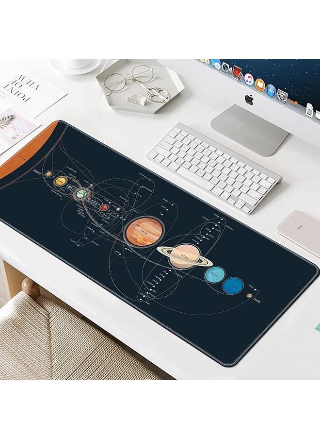 Arabest - Large Mouse Pad Extended Gaming Mouse Pad Non-Slip Rubber Base Mouse pad Office Desk Mat Desk Pad Smooth Cloth Surface Keyboard Mouse Pads for Computers (800 * 300 * 3mm),Universe Planet - Image 1