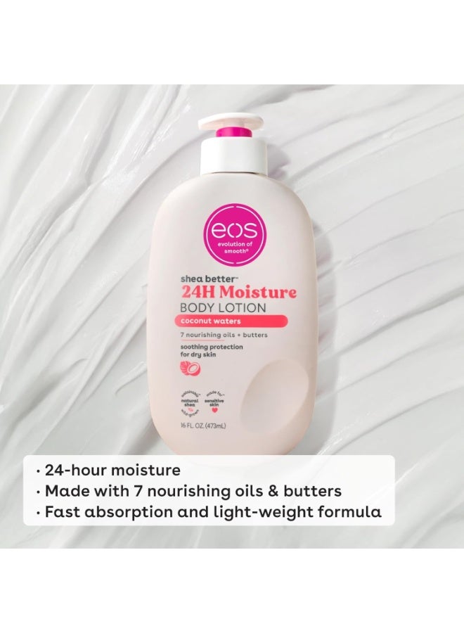 إي أو اس لوشن الجسم المرطب من إي أو إس، شيا بيتر™، برائحة ماء جوز الهند، 16 أونصة سائلة (473 مل) - Image 4