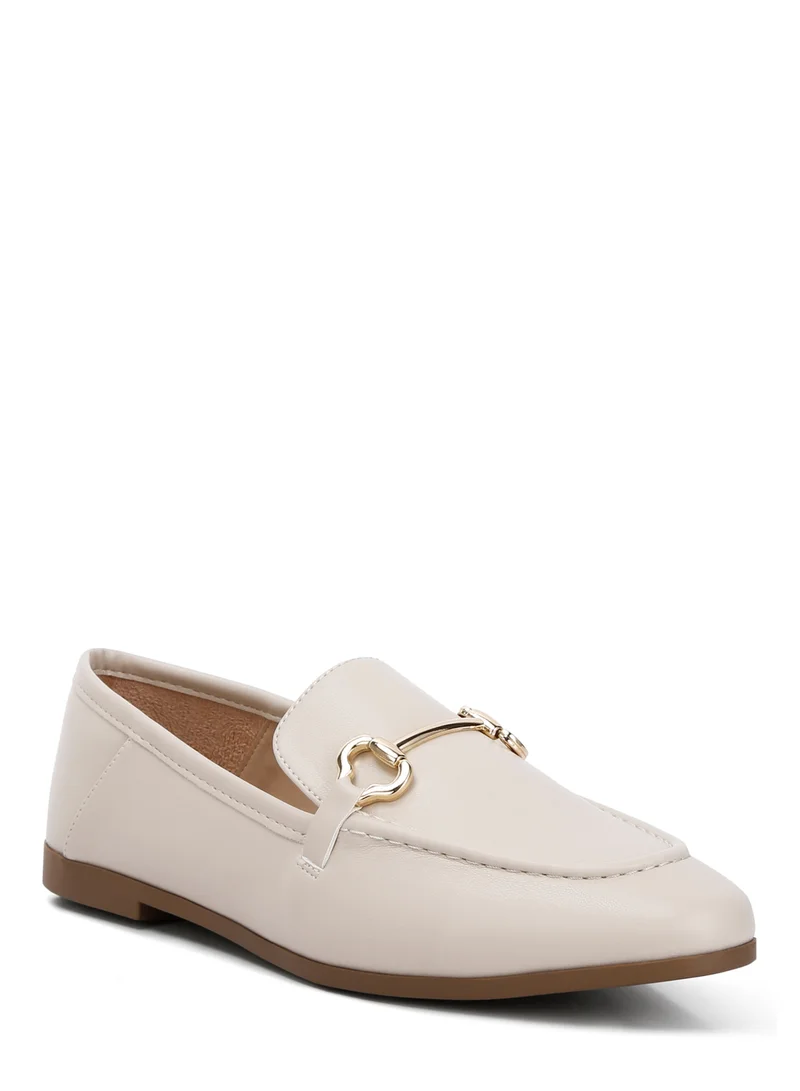 London Rag Horsebit Embellished Loafers in ECRU