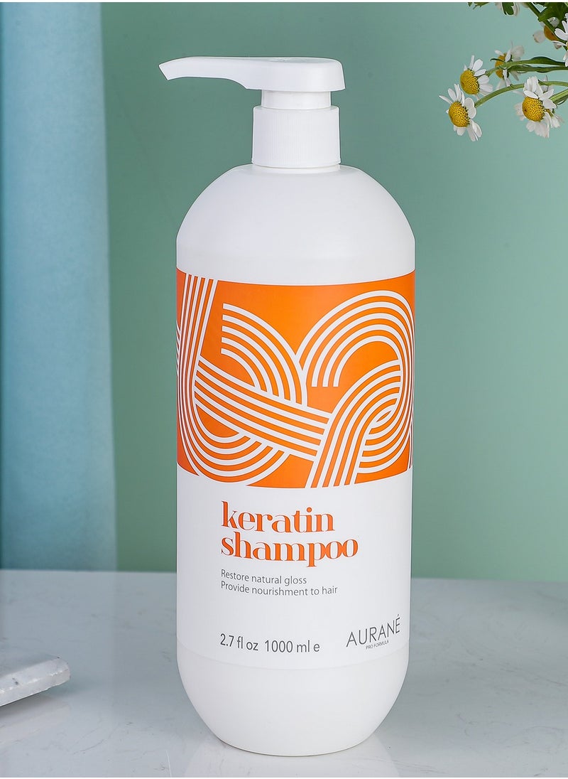 AURANE Keratin Shampoo 1000ml - Professional Hair Care for Dry, Damaged, Frizzy Hair - Sulfate-Free, Moisturizing Formula with Argan Oil - Salon Quality Results - Suitable for All Hair Types  - Image 5