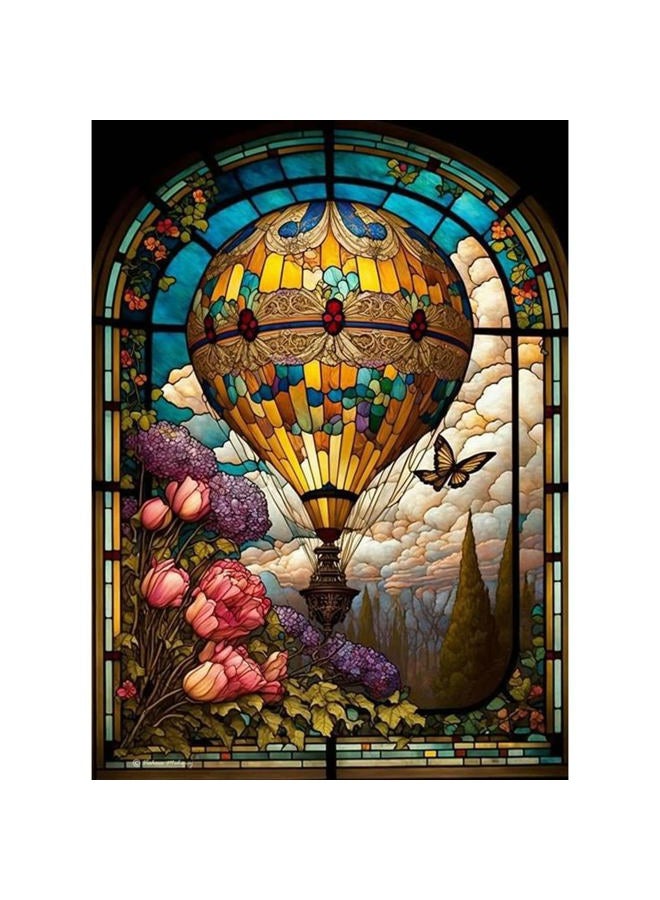 hkejoi Hot Air Balloon Diamond Paintings,Landscape Diamond Painting Kits,Diamond Art Kits for Adults for Gift Home Wall Decor 12x16 inch - Image 1