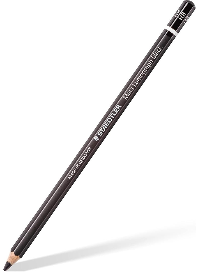 STAEDTLER ستيدلر مارس لوموغراف الأسود، مزيج الكربون يوفر خطوط سوداء داكنة، أقلام فنية احترافية، علبة من 6 أقلام رسم سوداء متنوعة، 100B G6 - Image 3