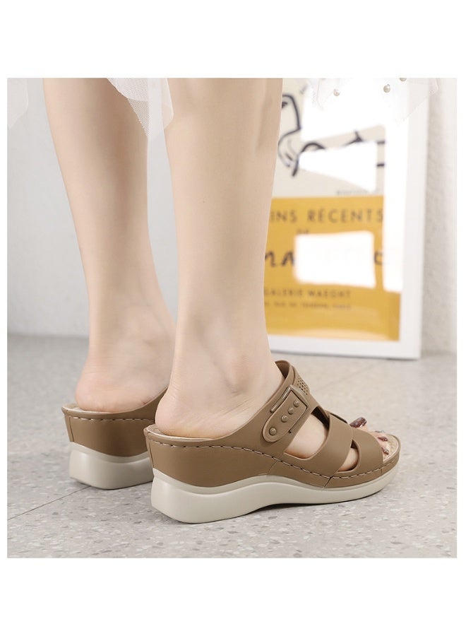 SIKETU Women's Slippers Summer Casual Wedges  Fashion Platform Shoes Lightweight Soft Sole Women Shoes - Image 4
