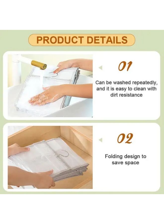 White Ceiling Mounted Fabric Storage System for 12 Pairs of Pants - Image 4