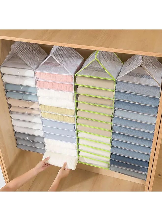 White Ceiling Mounted Fabric Storage System for 12 Pairs of Pants - Image 3
