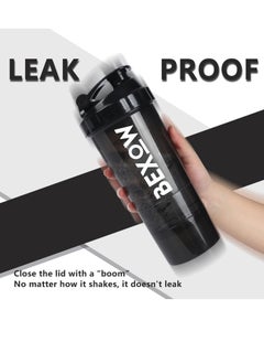 BEXOW Leak-Proof Protein Shaker Bottle 3-Layer Twist Off Design Non-Slip Grip, BPA-Free Blender Bottle with Supplement and Pill Storage Compartments Perfect for staying hydrated - pzsku/Z821BBA14F4E70E8A2784Z/45/_/1724046952/5a328707-faf5-4569-96c6-643929deb79a