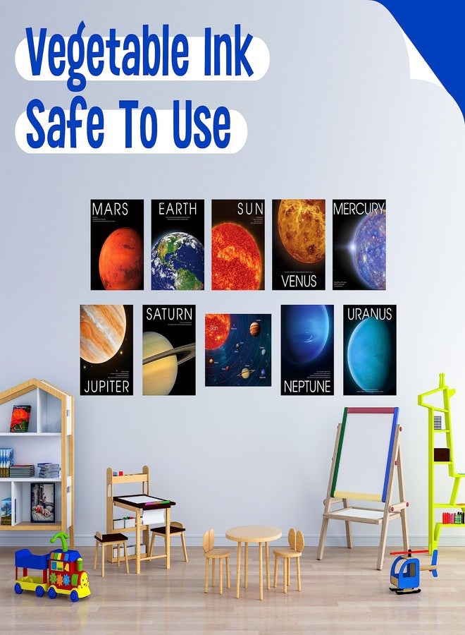 SpriteGru 10 PCS Solar System Posters, Erasable Early Learning Posters with PET Film, Thick Cardstock Space and Planets Posters Educational Teaching Wall Art Decors for Office Classroom School (10” x 8”) - Image 5