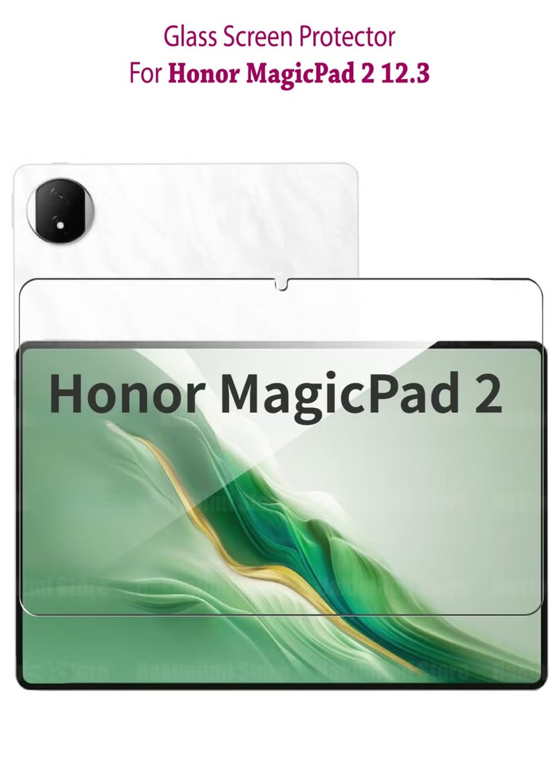 واقي شاشة زجاجي مقوى فاخر لجهاز Honor MagicPad 2 12.3 مع طقم تركيب - Image 1