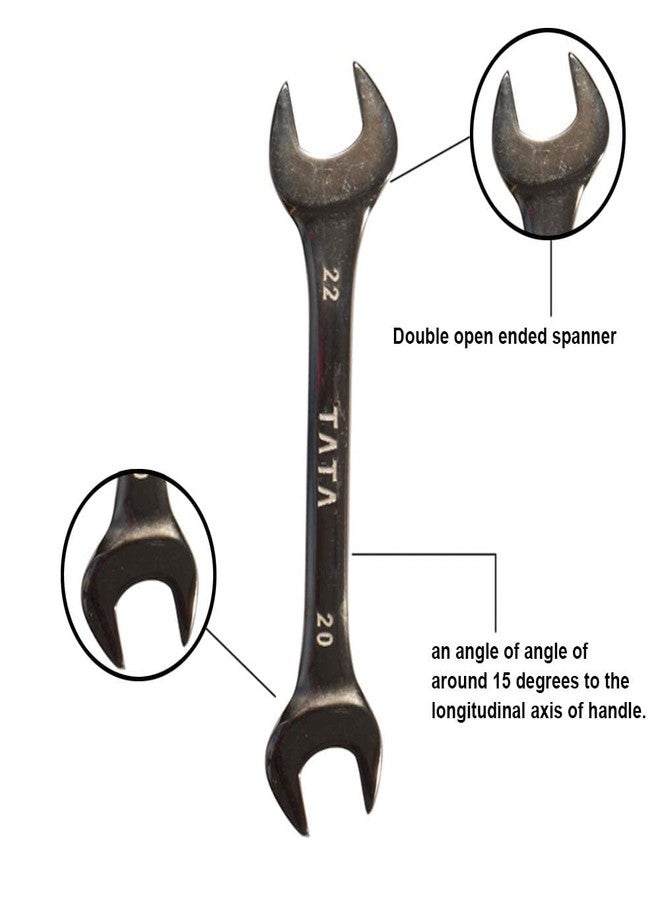 AGRICO Tata D.O.E. Spanner Set – 8 Pcs (Box Pack) | Pack of 2 | Durable Chrome Vanadium Steel Hand Tools for Home & Professional Use, SPD013-PK2 - Image 3