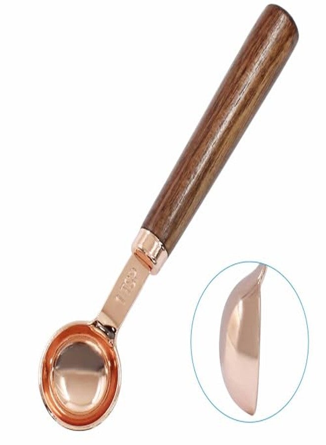 Hitefu ملعقة قياس قهوة هيتفو، ملعقة خشبية بمقبض طويل، 5 مل، ملعقة قياس لحبوب البن، للشاي، والمساحيق، والتوابل - Image 5