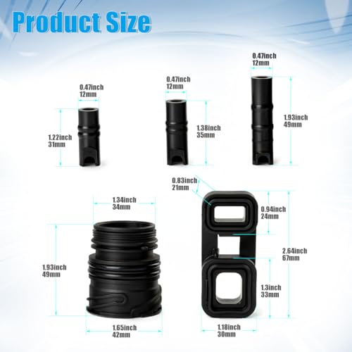 FANHAY 6PCS ZF6HP19Z 6HP19 6HP21 Valve Body to Case Sleeve Connector Seal Kit for BMW Replace 24107536339 24107536340 24107536341 24347588724 24347588725 24347588759 - Image 2