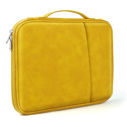 MOCA Tablet Sleeve Case for 9.7 iPad /10.9 inch New iPad / 11 inch iPad Pro / 10.2 inch iPad / 10.9" iPad Air, Galaxy Tab A8 10.5" Protective Bag, Fit Apple Smart Keyboard, Black (Yellow) - Image 1