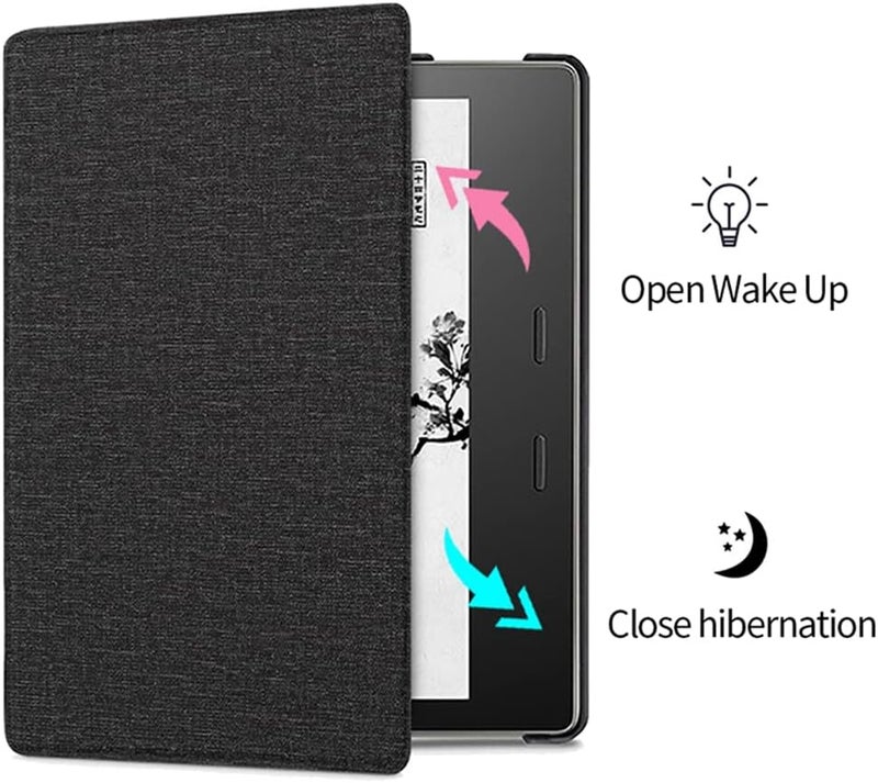 Zcooooool Kindle Oasis Fabric Cover ( Hand Strap Designed) Case for 7" Kindle Oasis (10th & 9th Gen, 2019/2017) Anti-Slide Kindle Oasis Case - Image 5