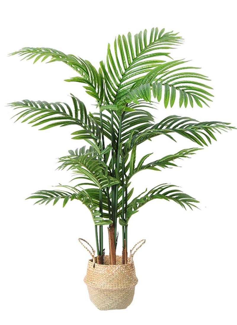 Viden - 120CM Artificial Tree Fake Flower Pot Artificial Tree Decoration Green Belt Realistic Green Phoenix mallow and Plastic Pot Home Decoration Office Indoor Outdoor Balcony Living Room - Image 1