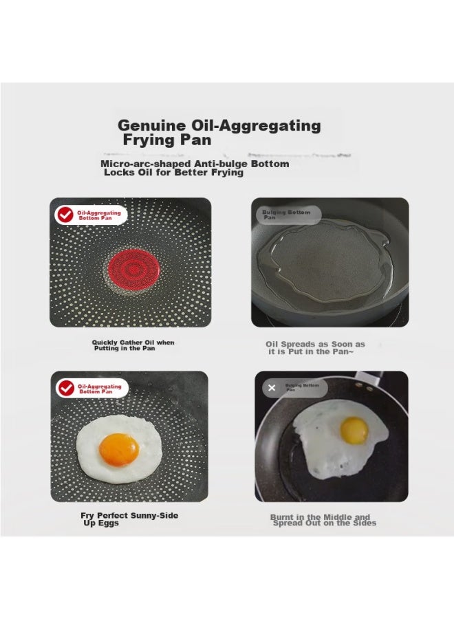 Supor, Fire Red Dot Oil-gathering Bottom Frying Pan, Flat Bottom Pan, Non-stick Cooking Pan, 26cm Steak Pan, Ej26hap10 - Image 2