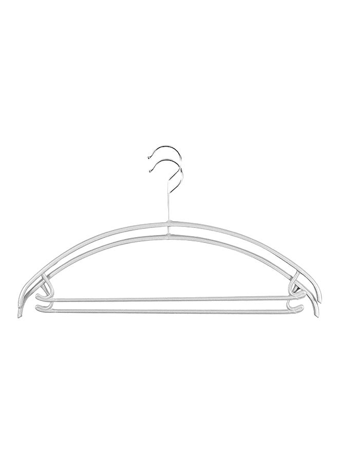 Mawa Economic Non-Slip Coating Space Saving Universal Cloth Hanger Silver 8.75 x 0.12 x 15 Inch 03612 15 001 