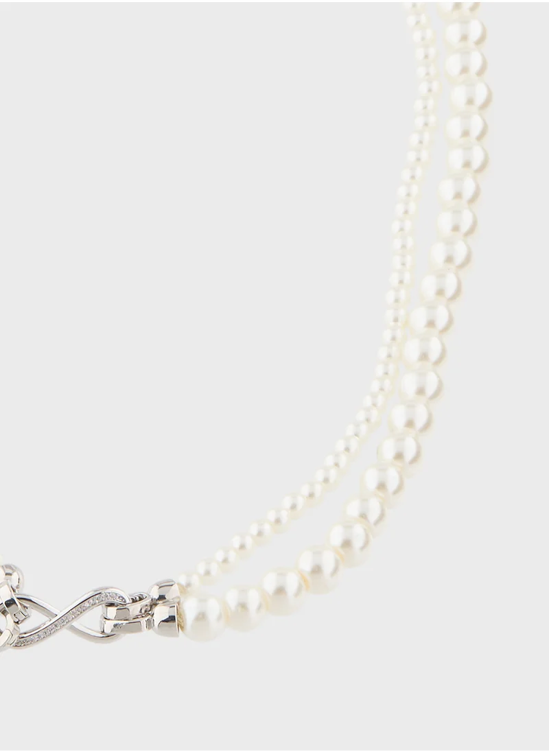 ELLA Layered Pearl Infinity Necklace