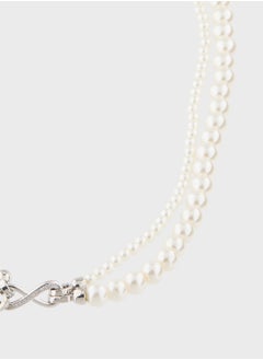 ELLA Layered Pearl Infinity Necklace  - Image 2
