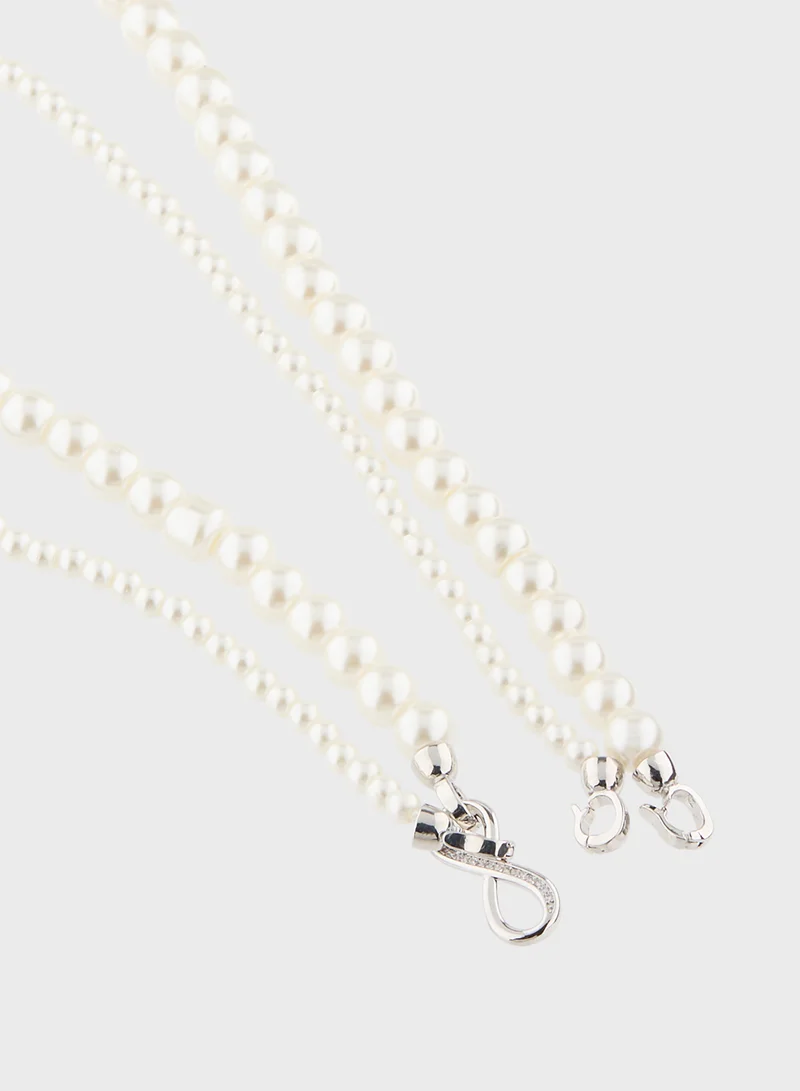 ELLA Layered Pearl Infinity Necklace