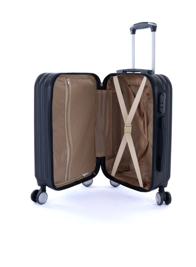 ليمرا طقم شنط سفر مكون من 6 حقائب أمتعة بـ 4 عجلات بتصميم حديث أسود - Image 4