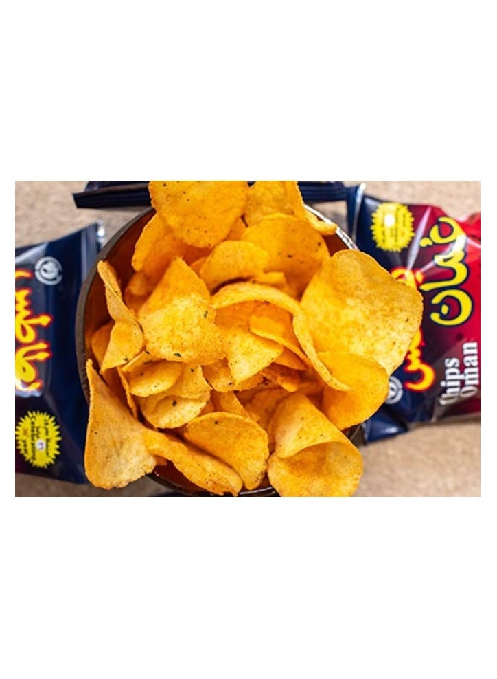 Oman Chips رقائق عمان بالجملة بنكهة الفلفل الحار، كرتون، 50 قطعة × 15 جرام - Image 5