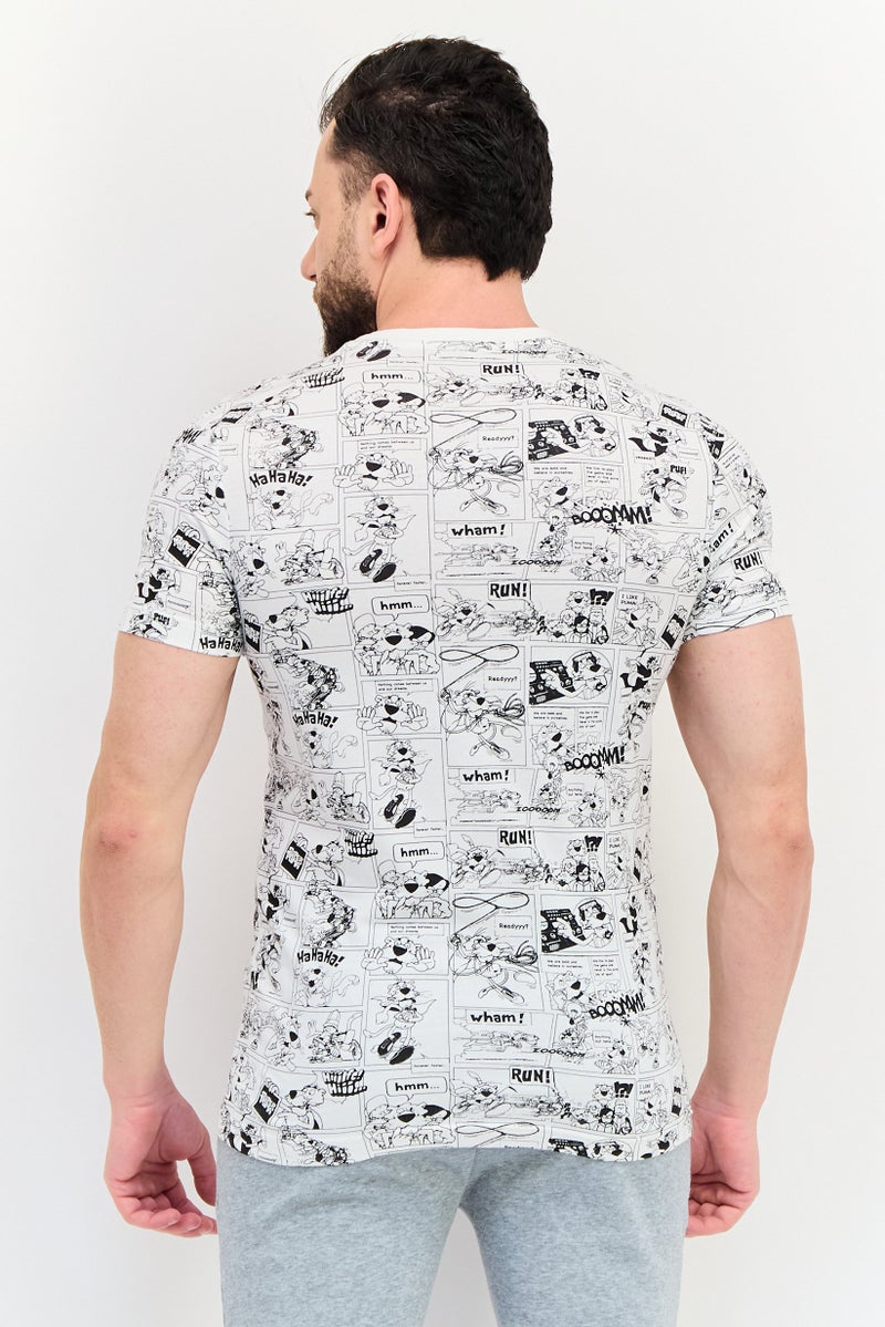 PUMA تي شيرت خارجي قصير الأكمام للرجال بتصميم جرافيكي ضيق، متعدد الألوان - Image 3