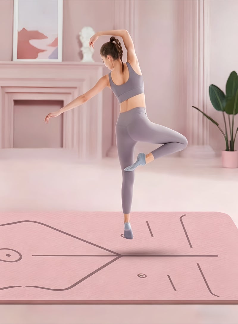 loven Premium TPE Yoga Mat – 6mm Thick & Double-Sided Non-Slip  | Extra Wide 80cm | Joint Protection - Image 5