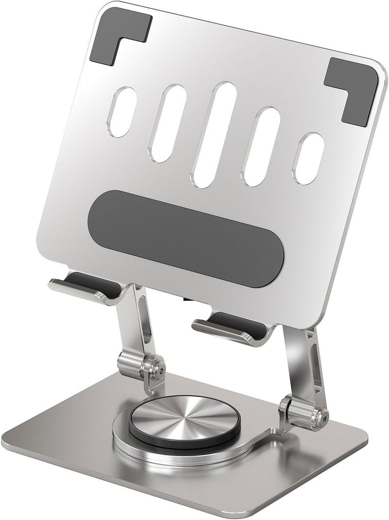 Multiple Angled Rotating Aluminum Stand Height Adjustable with 360 Rotating for Most Phones Computer and Tablets Portable Monitors Portable Phone Stand for Desk - Image 3