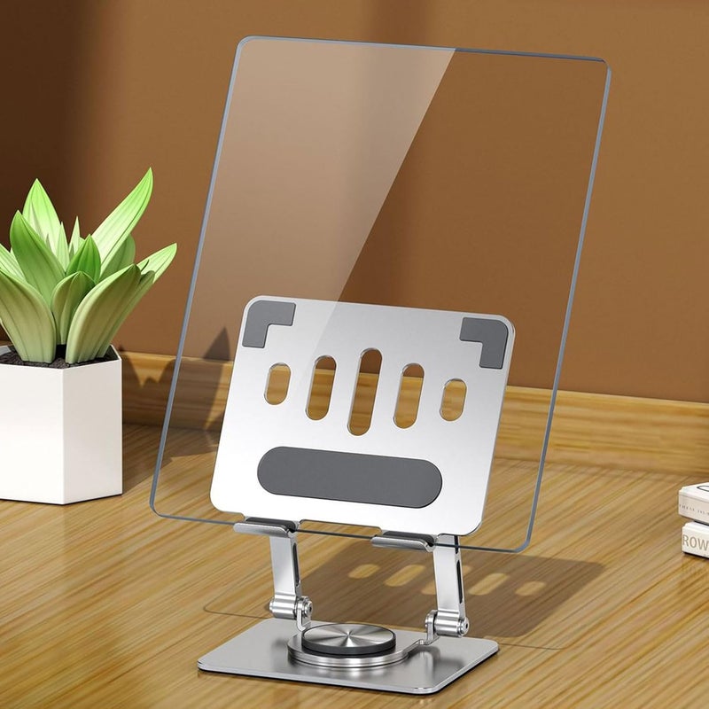 Multiple Angled Rotating Aluminum Stand Height Adjustable with 360 Rotating for Most Phones Computer and Tablets Portable Monitors Portable Phone Stand for Desk - Image 5
