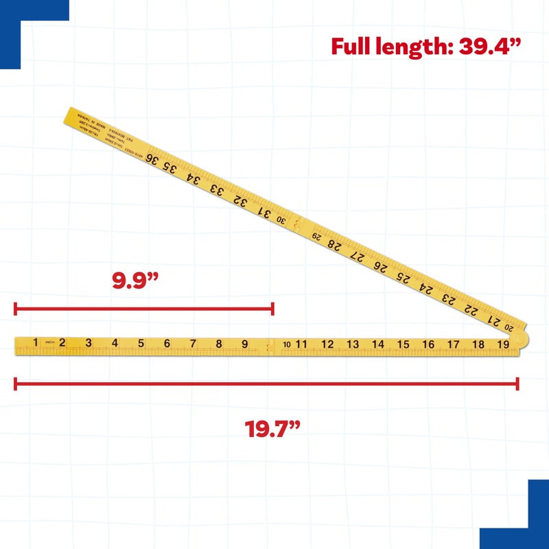LEARNING ADVANTAGE Folding Meter Stick | Measure in Inches, Centimeters, Millimeters and Meters | Learn Metric and Imperial Measurement Systems - Image 3